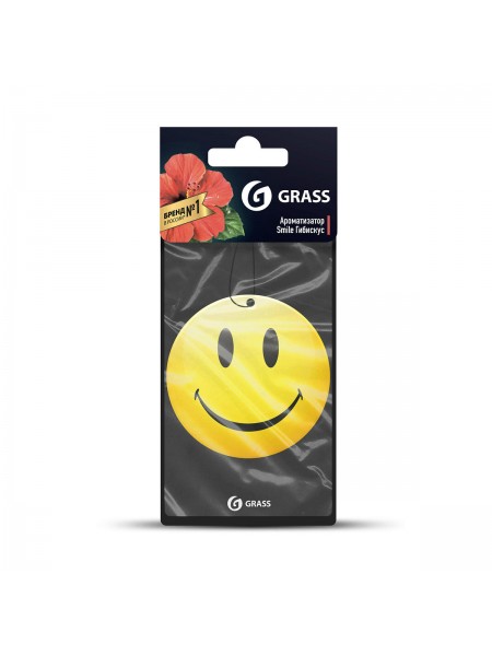 Картонный ароматизатор GRASS "Смайл" (гибискус)