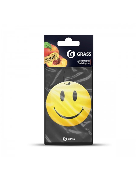 Картонный ароматизатор GRASS "Смайл" (персик)
