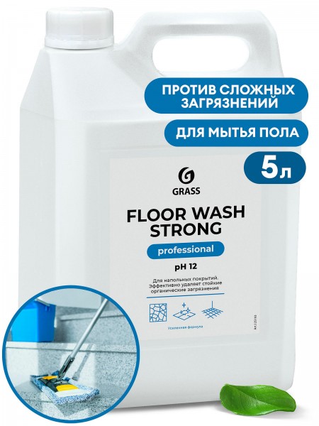 Щелочное средство для мытья пола "Floor wash strong" (канистра 5,6 кг)