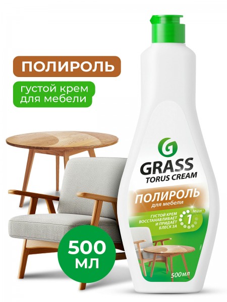 Очиститель полироль для мебели Torus Cream (флакон 500 мл)