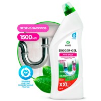 Средство щелочное для прочистки канализационных труб "DIGGER-GEL" (флакон 1500 мл)
