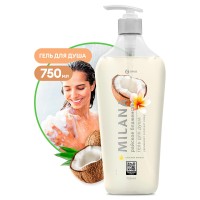 Гель для душа Райское блаженство Milana с маслом кокоса (флакон 750 мл)