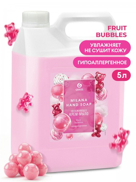 Крем-мыло жидкое увлажняющее "Milana fruit bubbles" (канистра 5 кг)