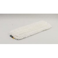 МОП плоский, 40х13 см, микрофибра, ухо+карман, белый, крупнопетлевой