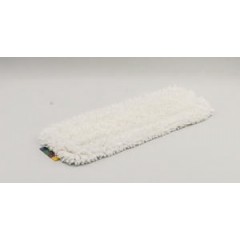 МОП плоский, 40х13 см, микрофибра, ухо+карман, белый, крупнопетлевой