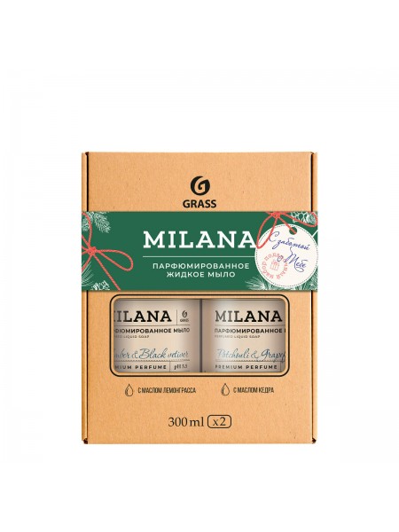 Набор подарочный Milana Amber & Black Vetiver 300 мл, Milana Patchouli & Grapefruit 300 мл