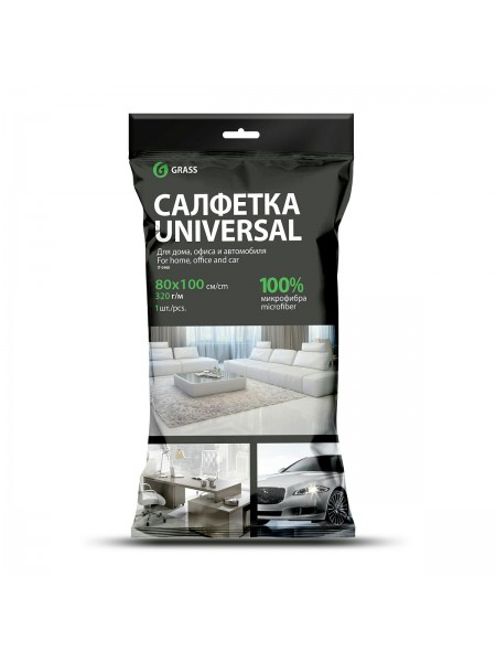 Салфетка микрофибра 320 г/м 80*100 (1шт) УПАК