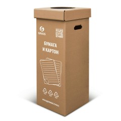 Урна квадратная, 29*29*75 (крафтовая, бумага и картон)
